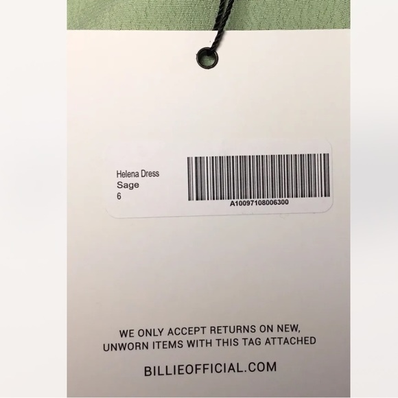 BILLIE The Label Revolve Helena Mini Dress Women’s Sage Green Puff Sleeves - Picture 14 of 16